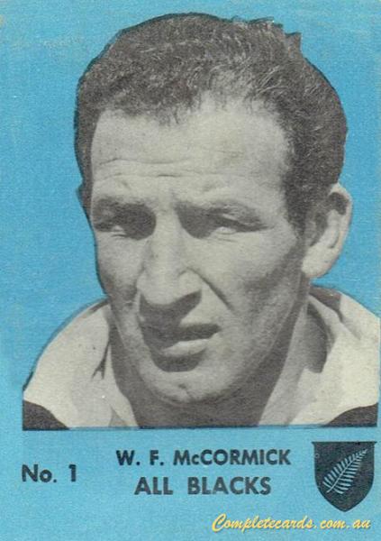 1968 Playtime Rugby Gum Famous Rugby Players - Blue