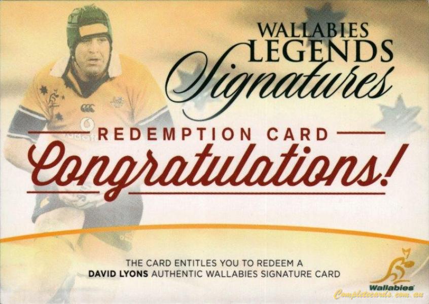 2016 Tap 'N' Play Rugby Trading Cards - Wallabies Signatures