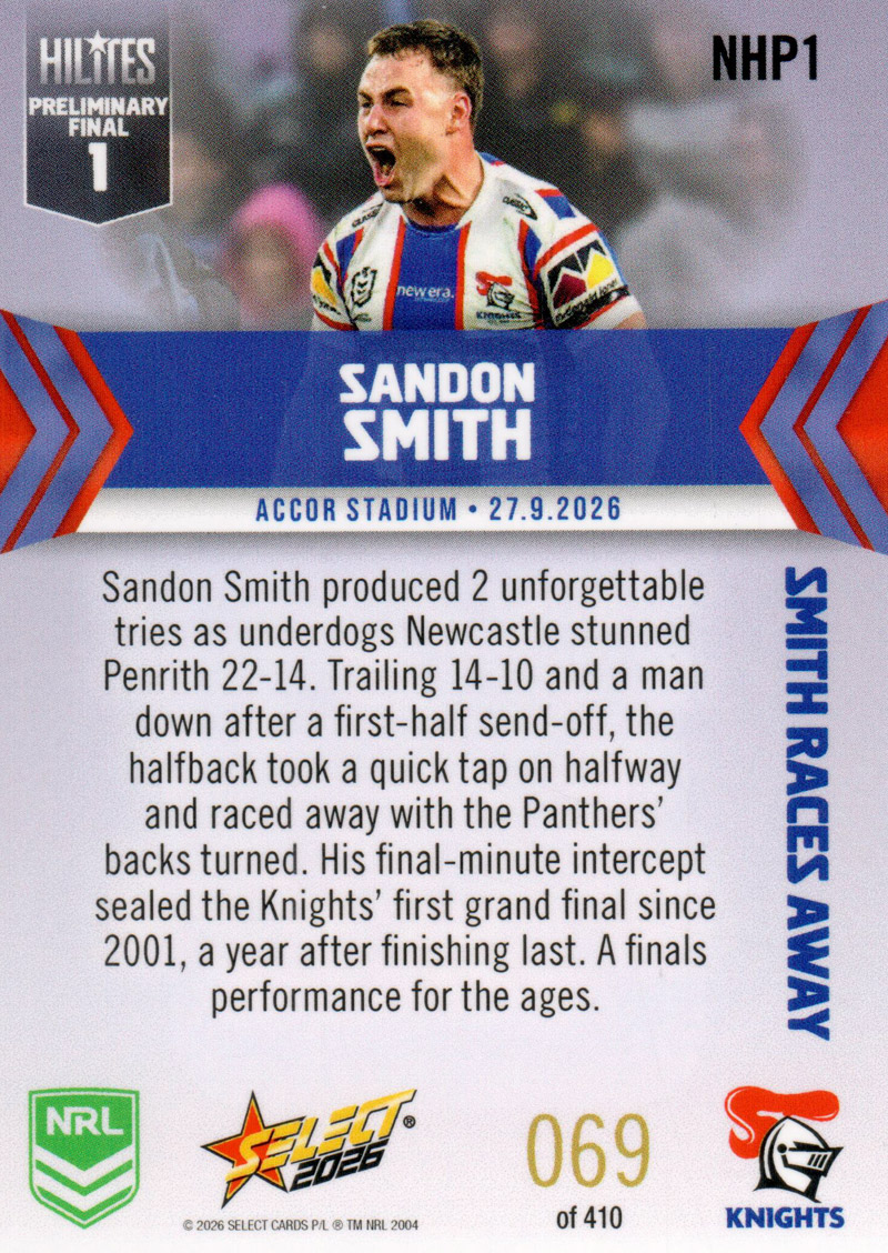 Sandon Smith back