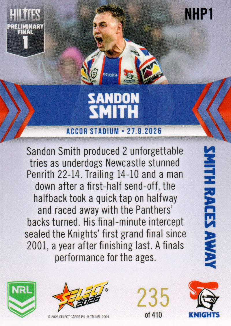 Sandon Smith back