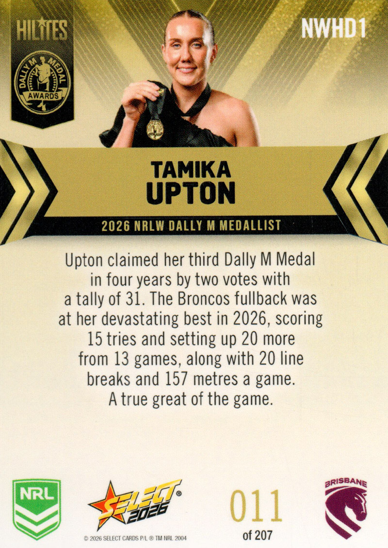 Tamika Upton back