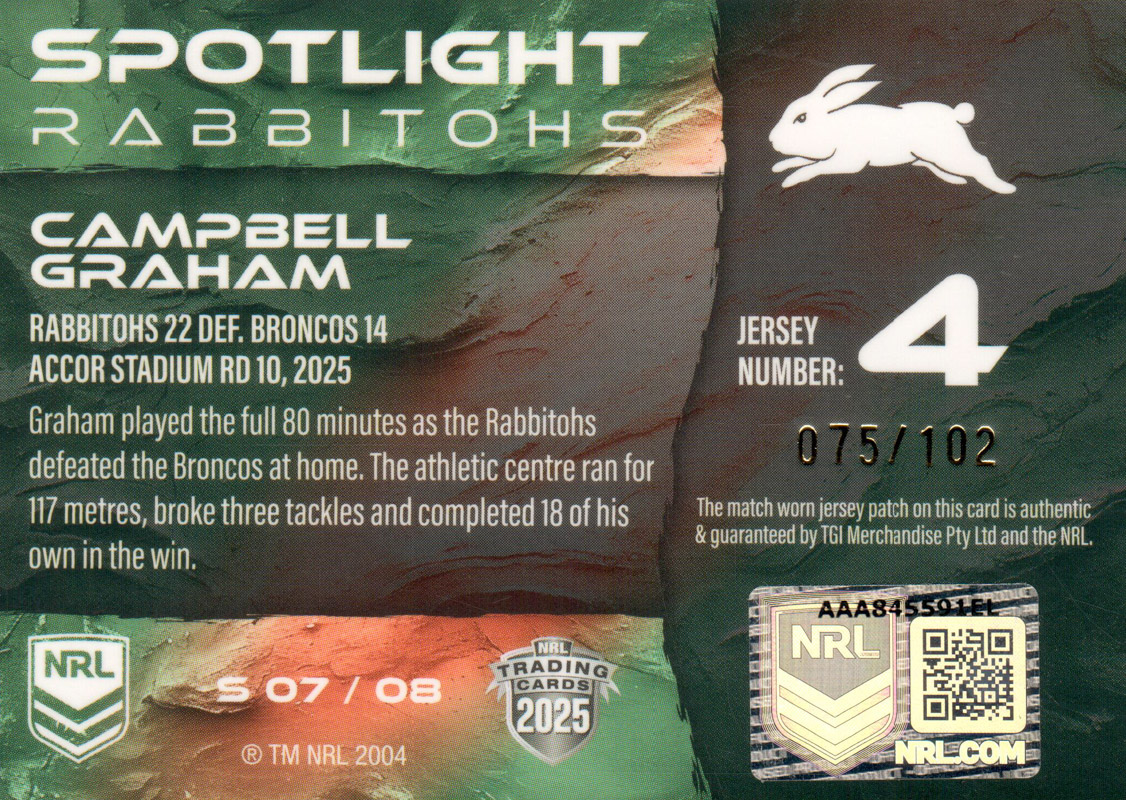 Campbell Graham back