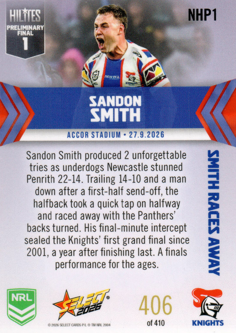 Sandon Smith back
