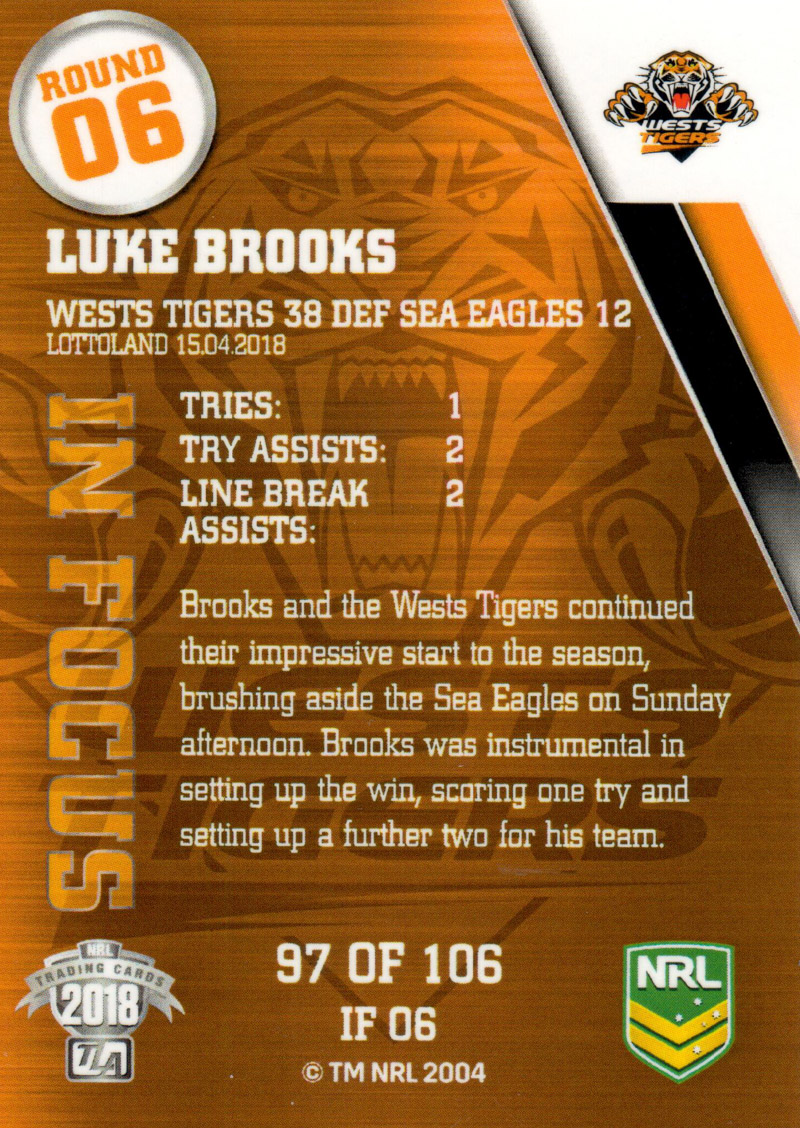 Luke Brooks back