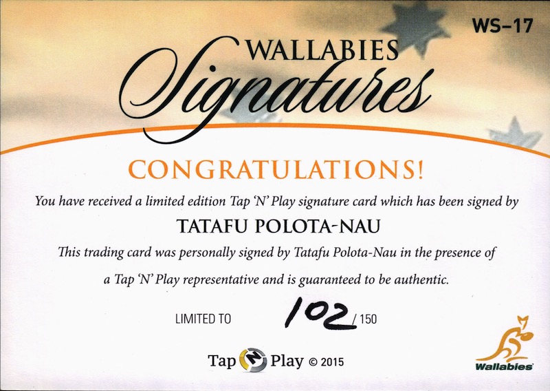 Tatafu Polota-Nau back
