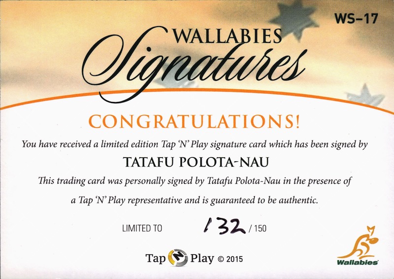 Tatafu Polota-Nau back
