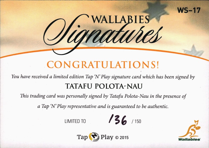 Tatafu Polota-Nau back