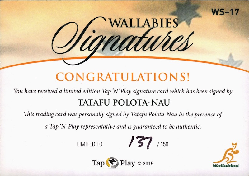 Tatafu Polota-Nau back