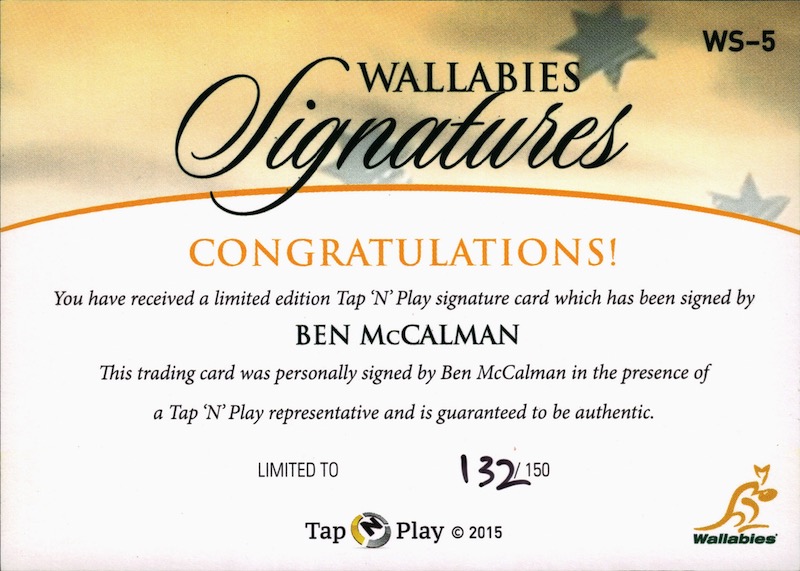 Ben McCalman back