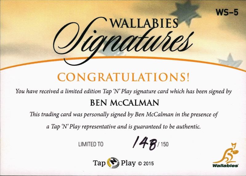 Ben McCalman back