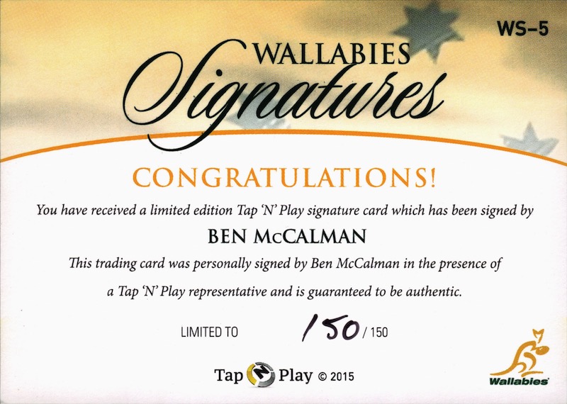 Ben McCalman back