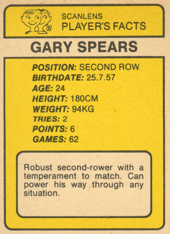 Gary Spears back