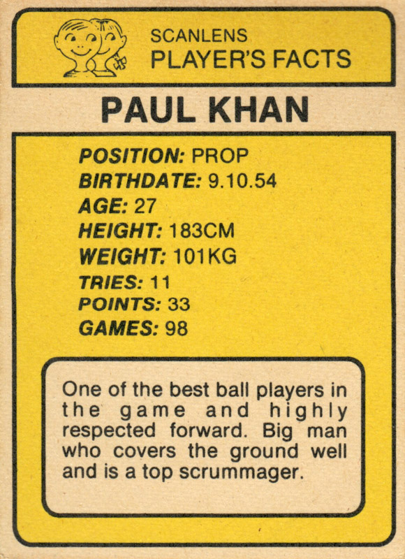 Paul Khan back