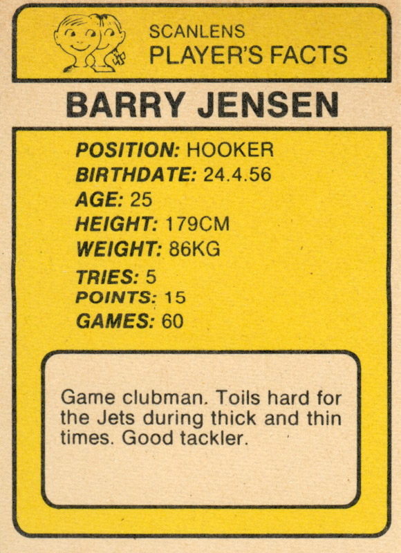 Barry Jensen back