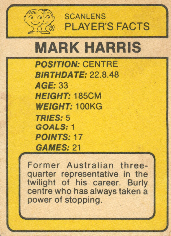 Mark Harris back