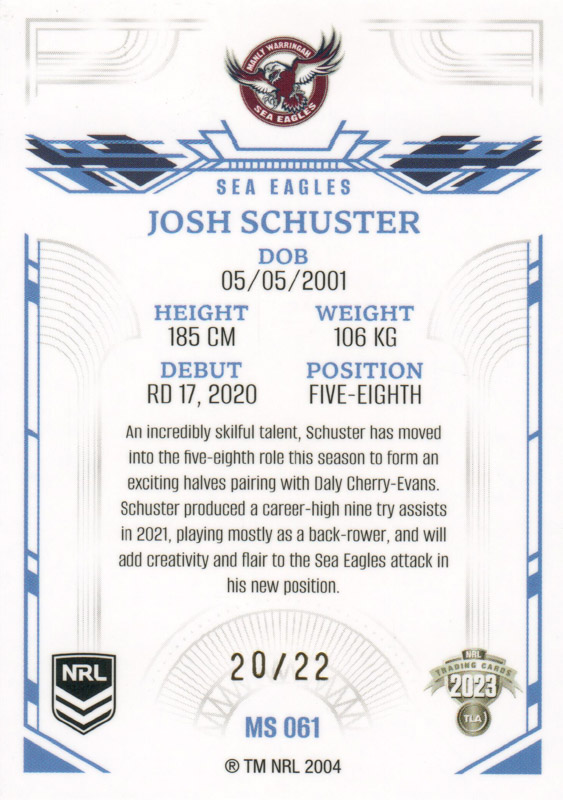 Josh Schuster back