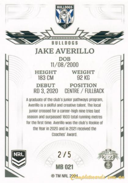 Jake Averillo back