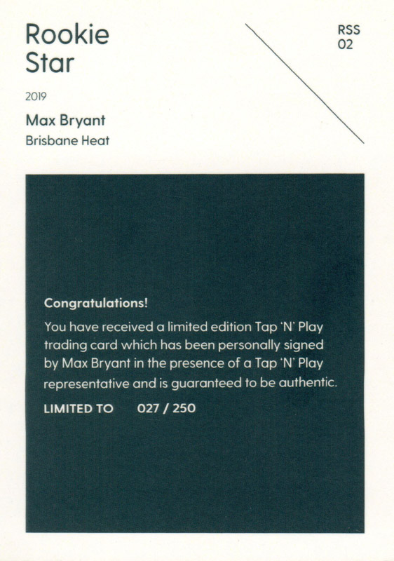 Max Bryant back