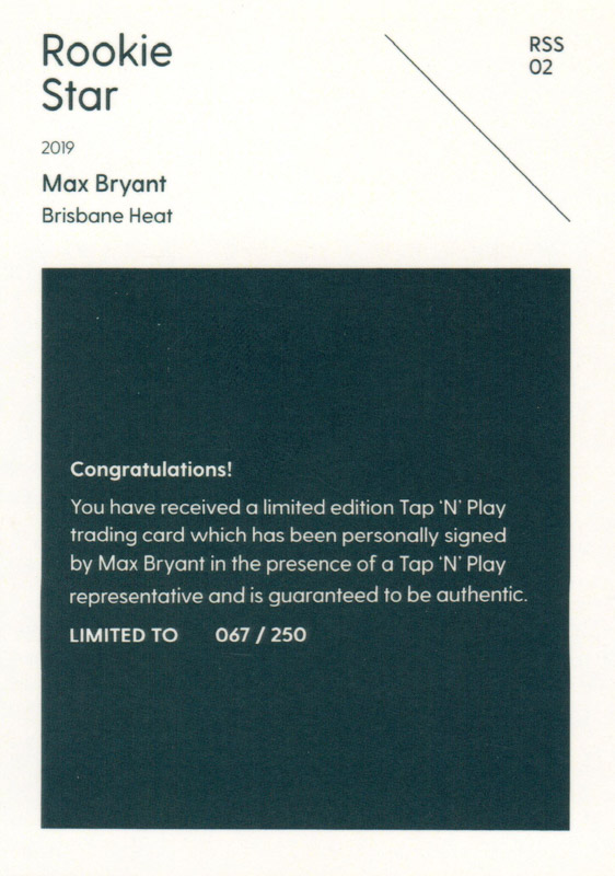 Max Bryant back