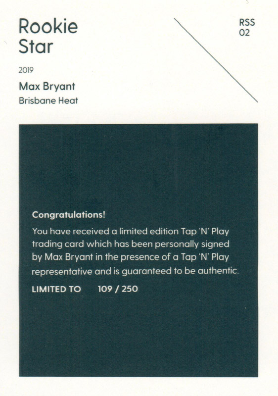 Max Bryant back