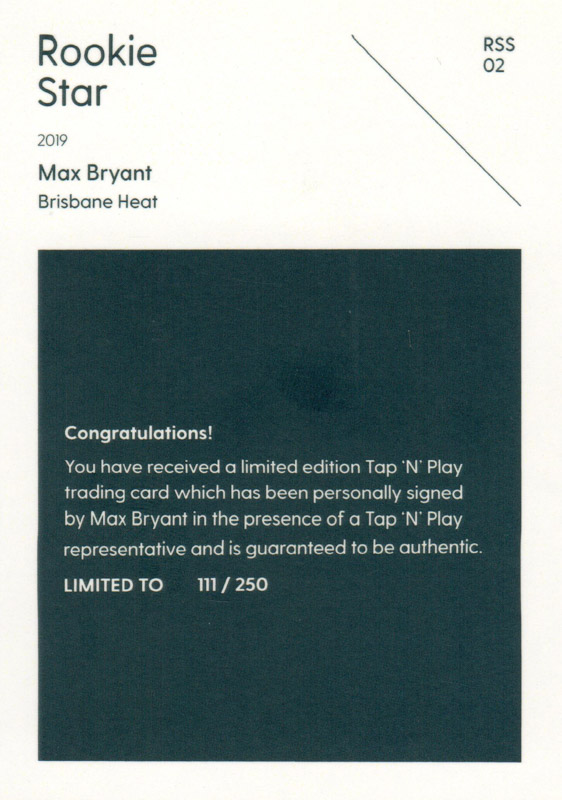 Max Bryant back