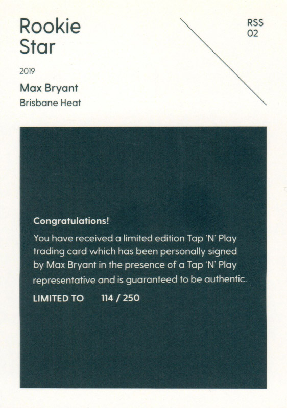 Max Bryant back