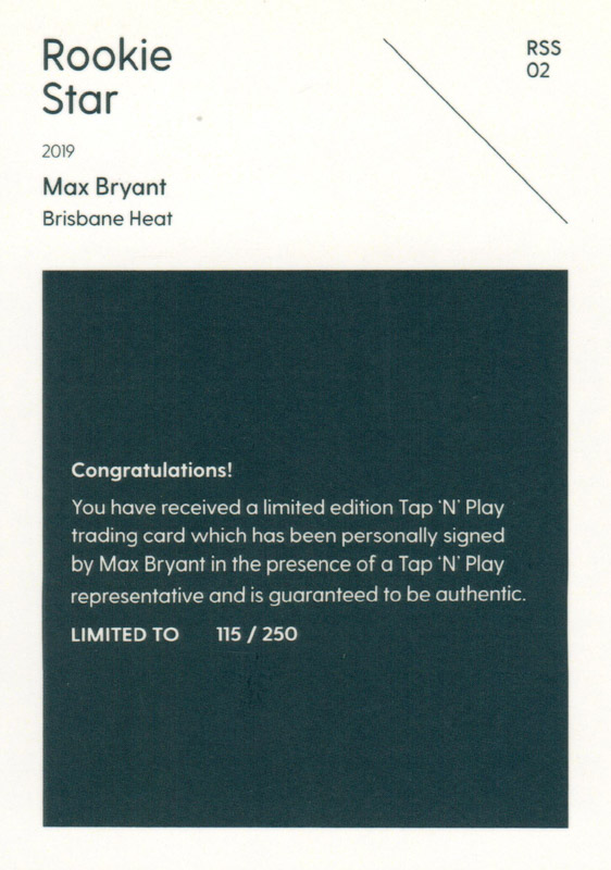 Max Bryant back