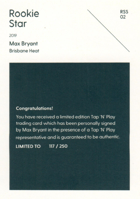 Max Bryant back