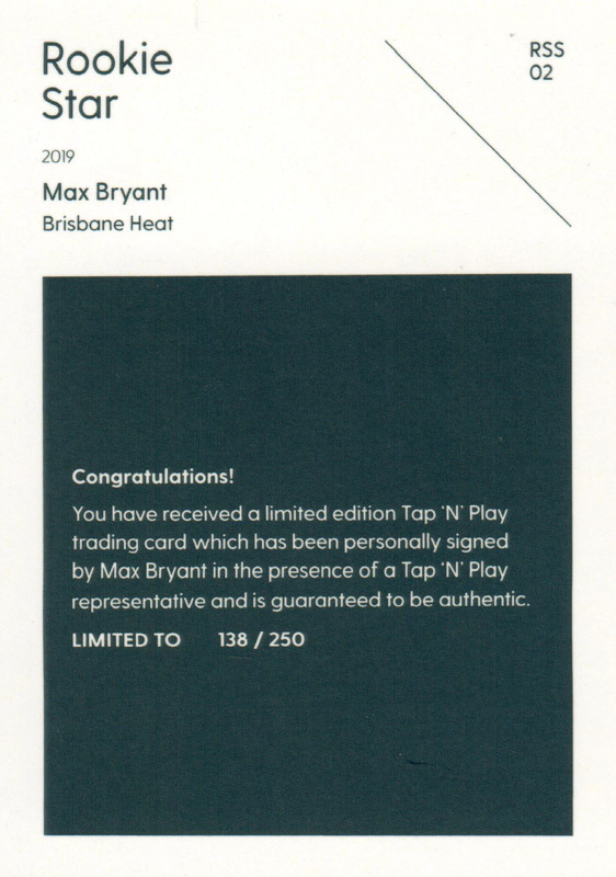 Max Bryant back