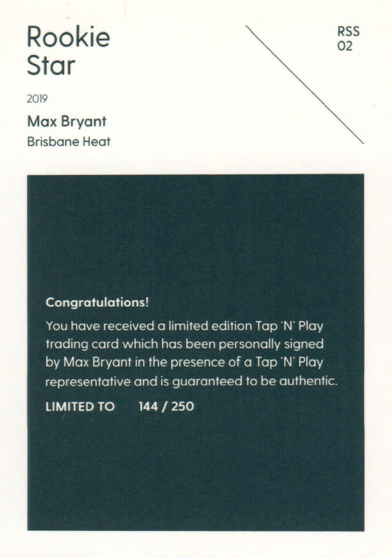 Max Bryant back