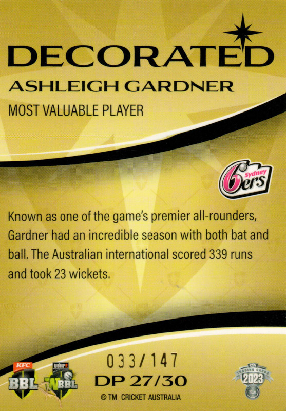 Ashleigh Gardner back