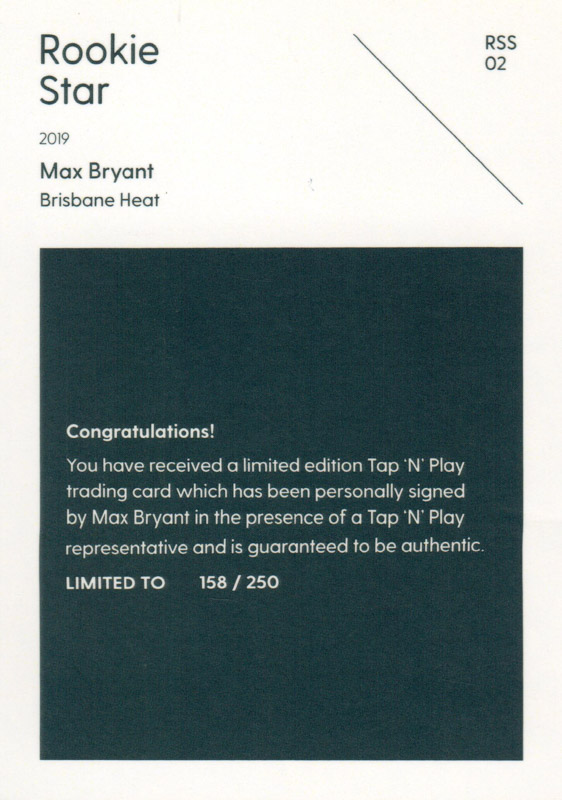 Max Bryant back