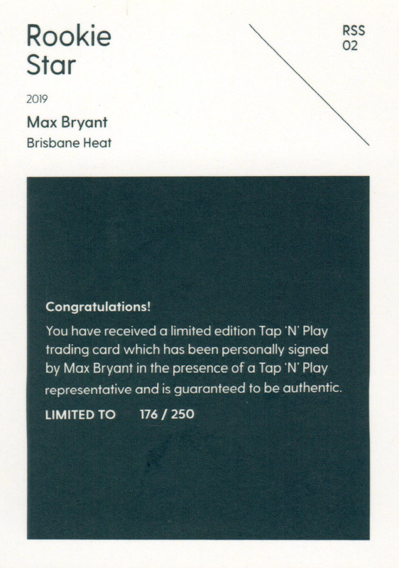 Max Bryant back