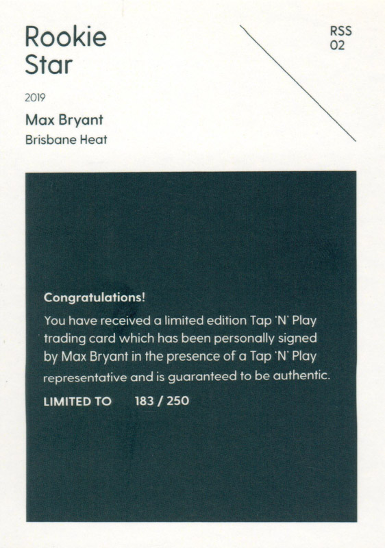 Max Bryant back