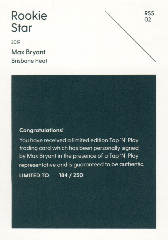 Max Bryant back