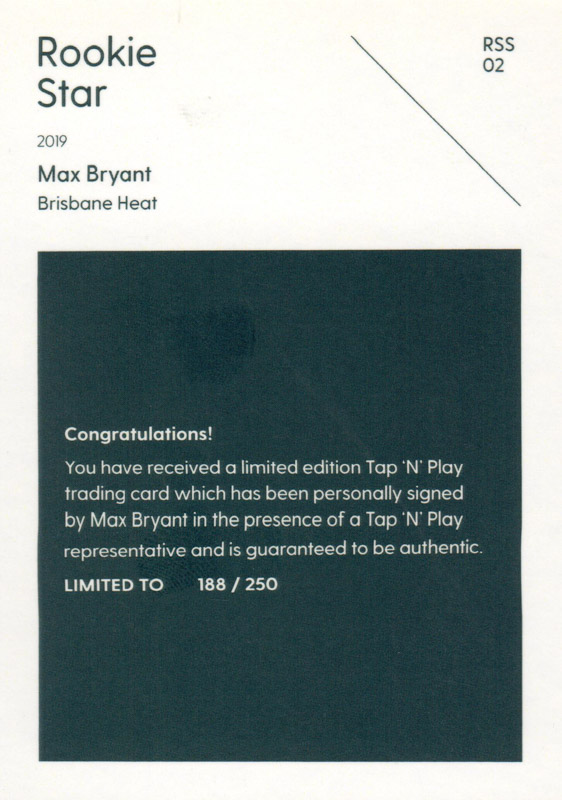 Max Bryant back