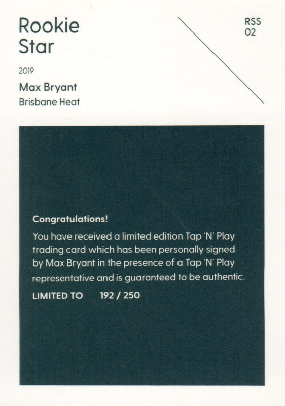 Max Bryant back
