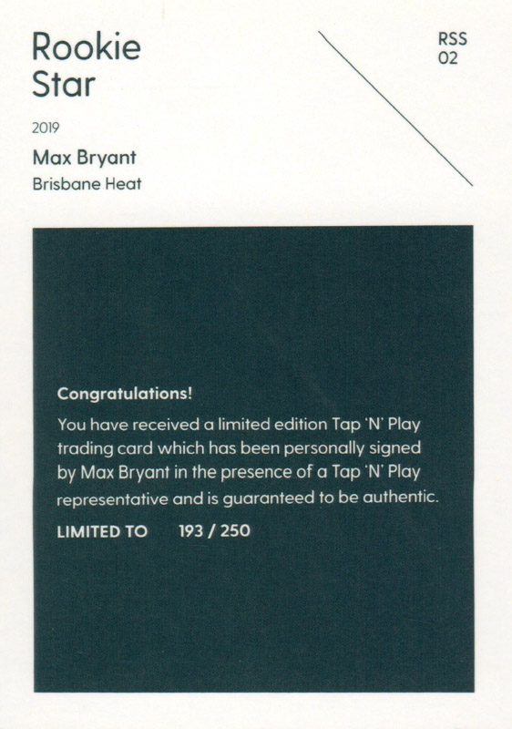 Max Bryant back