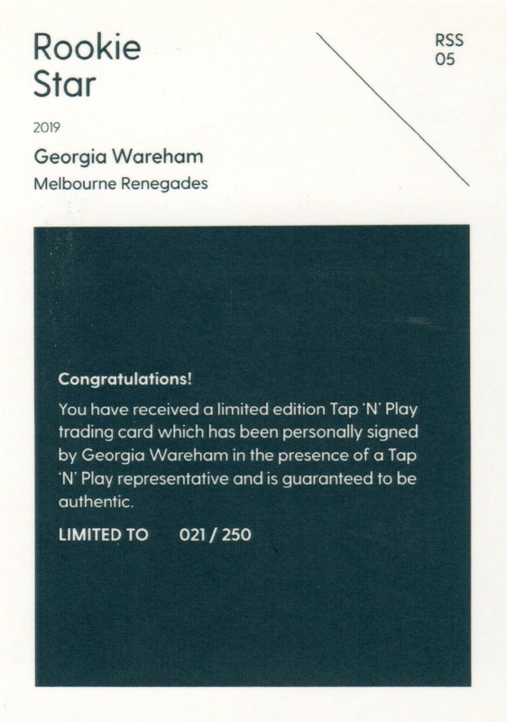 Georgia Wareham back