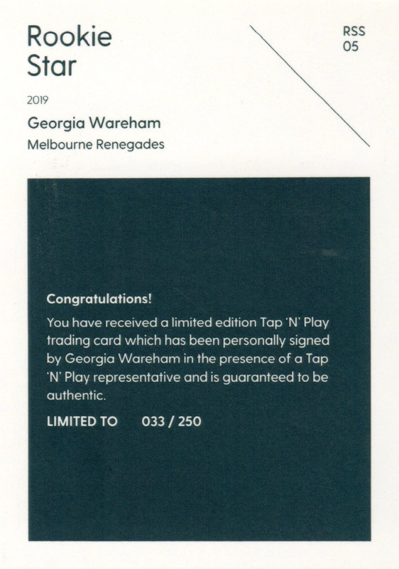 Georgia Wareham back