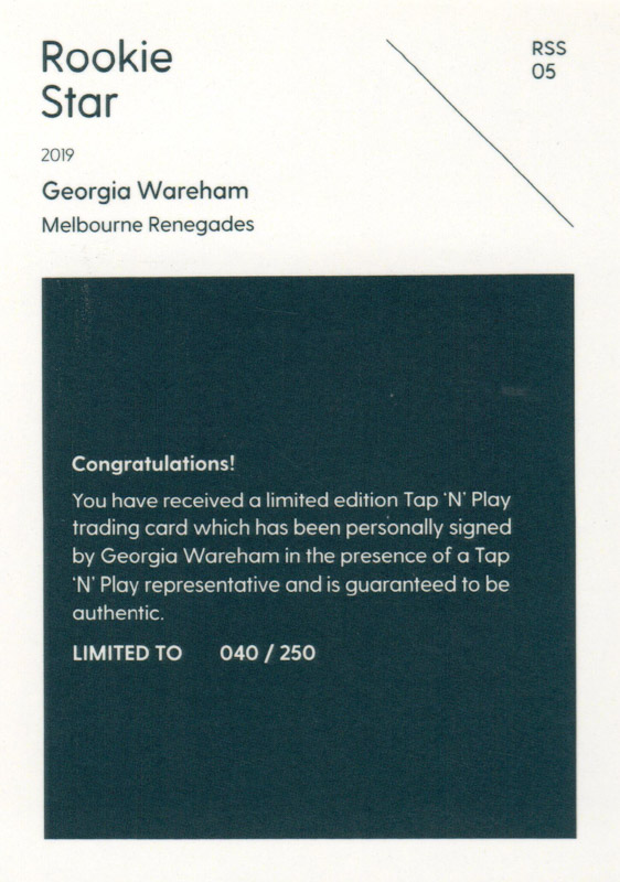Georgia Wareham back