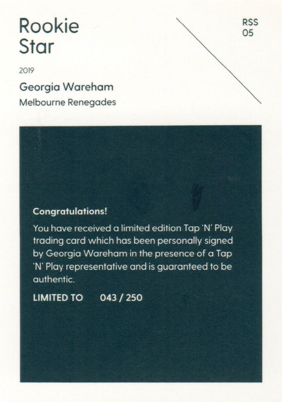 Georgia Wareham back