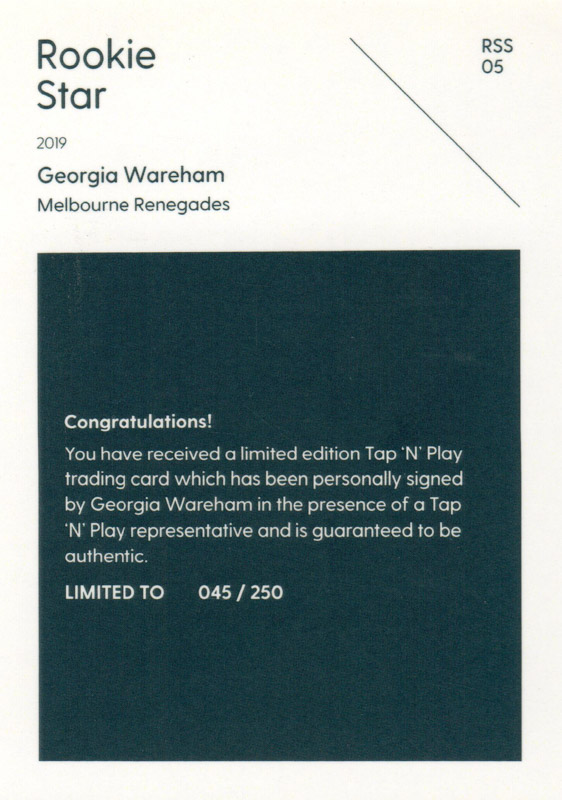 Georgia Wareham back