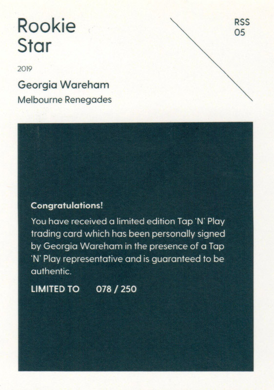 Georgia Wareham back