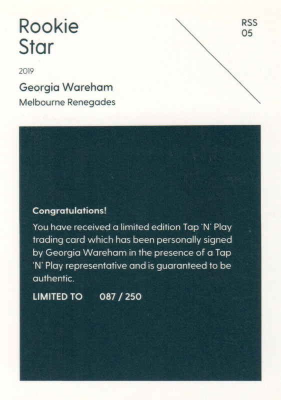 Georgia Wareham back