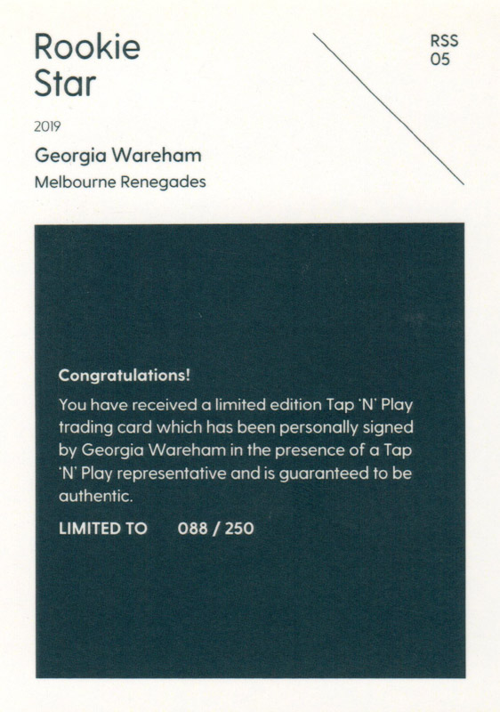 Georgia Wareham back