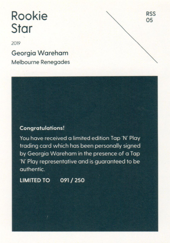 Georgia Wareham back