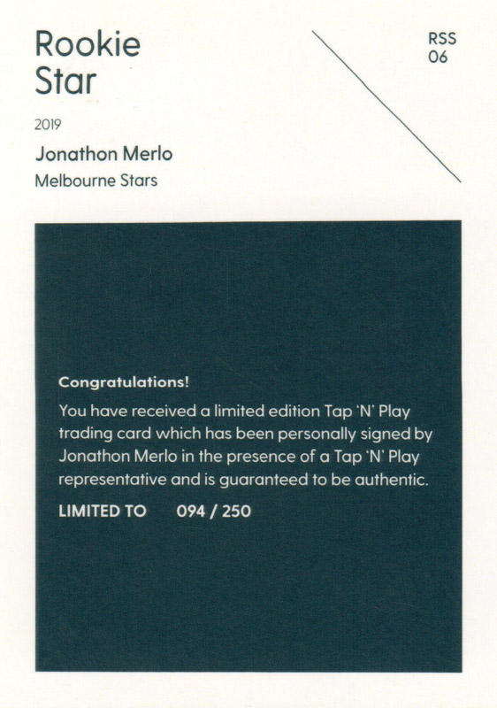Jonathon Merlo back