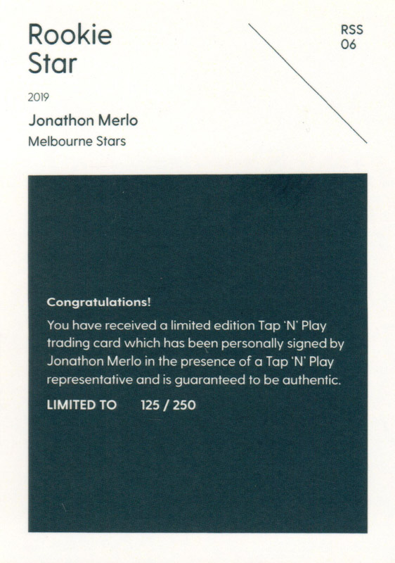Jonathon Merlo back