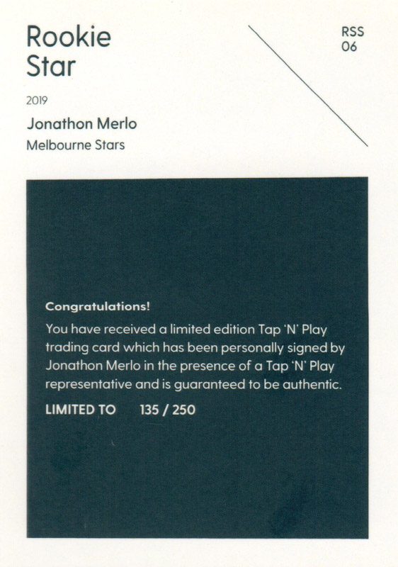 Jonathon Merlo back